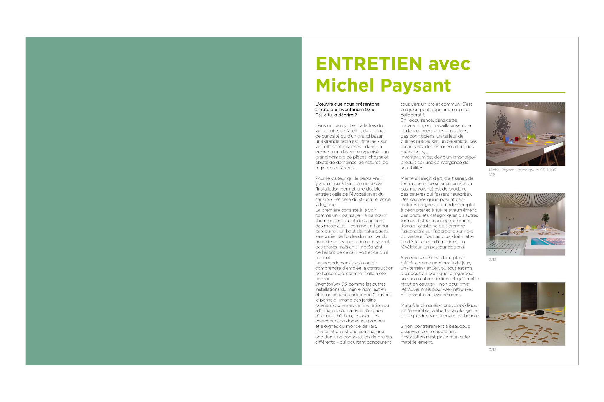 Michel Paysant, Inventarium, page 24